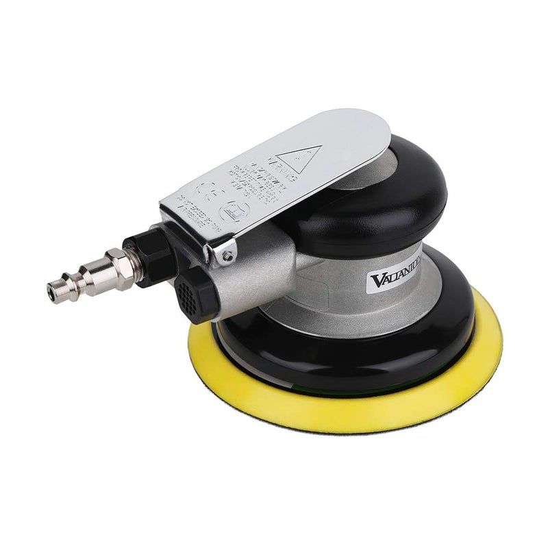 Valianto 5" Air Random Orbital Sander, Dual Action Pneumatic Orbit Polisher Pro Grinding Sanding Tools Silver - Image 3